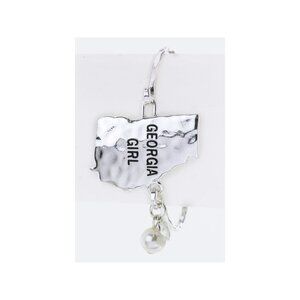 New Stylish Georgia Girl State Map Hook Bracelets Jewelry Gift Set - Silver